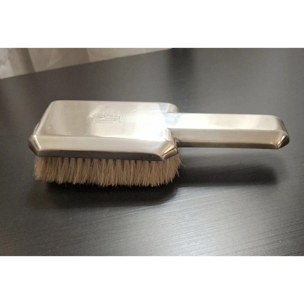 LUC LANEL Paris For Christofle 1930s Art Deco Silver Plated‎ Geometric Brush